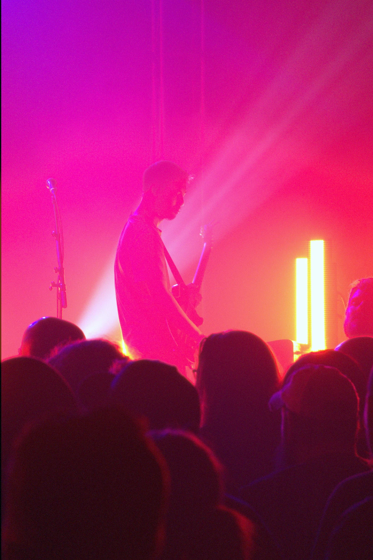 night city, concert lighting and grain